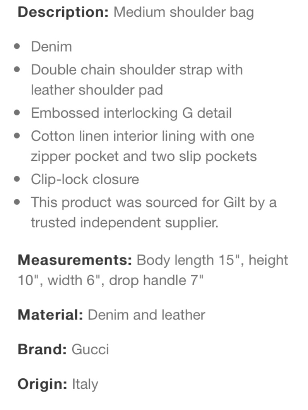 Gucci Soho Denim Tote Bag - Picture 2 of 15